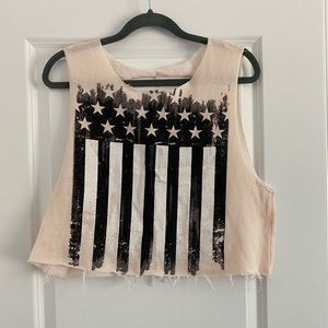Voll white American flag tank top